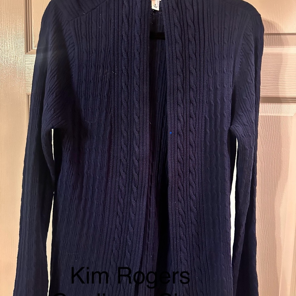 Kim Rogers Navy Blue Knit Sweater